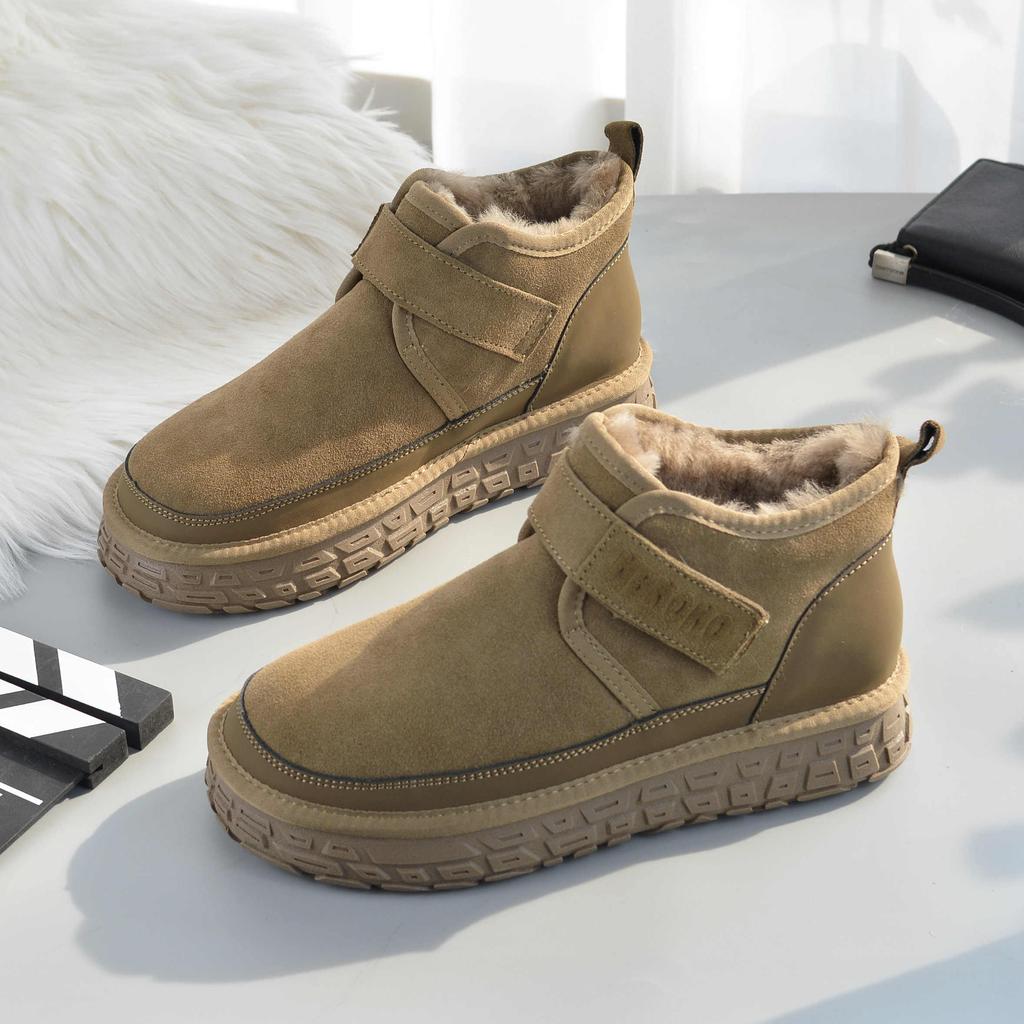 Men's Casual Shoes, Winter Multi-functional Fleece Warm Work Boots, Outdoor Anti-slip and Wear-resistant Snow Boots