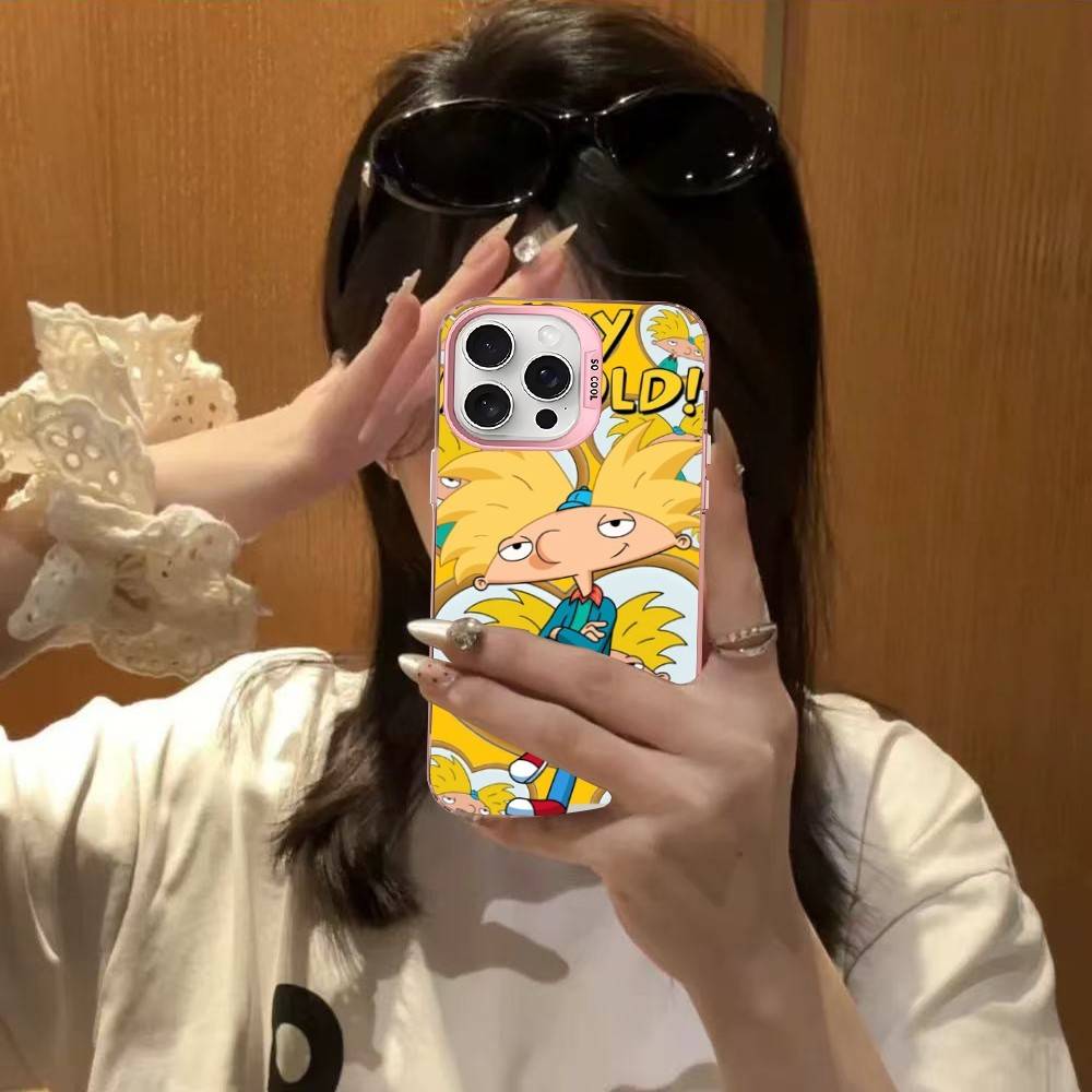 Cartoon Hey A-Arnold Cool Phone Case For IPhone 17 16 15 14 13 12 11 Pro MAX Matte Shockproof Back Anti Fall Matte Cover