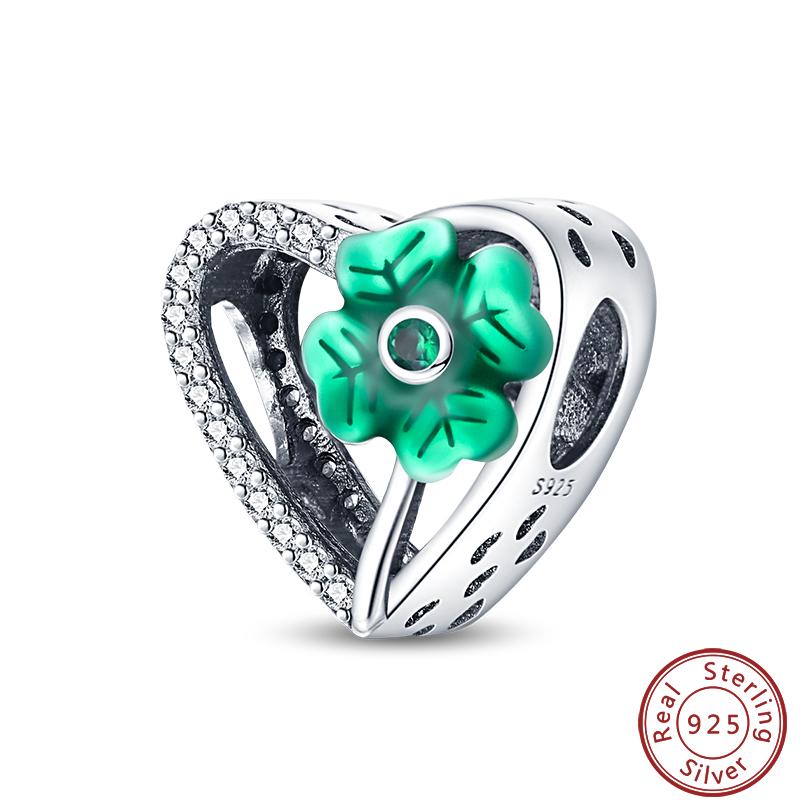 Green Series Copper Lucky Clover Avocado Cactus Spring Charms Beads 3Mm Diy Fine Jewelry Making