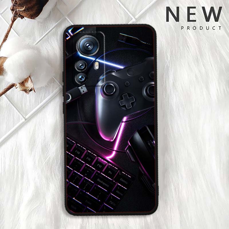 Creative Game Controller For Xiaomi Mi 15 14 13 13T 12 12T 12S 11 11i 11T Pro Ultra Lite 5G Black Soft Phone Case