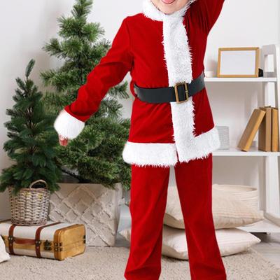 Çocuklar Noel Baba Kostümü Kıyafetleri Karnaval Yıl Rol Oyunu için Noel Kıyafeti