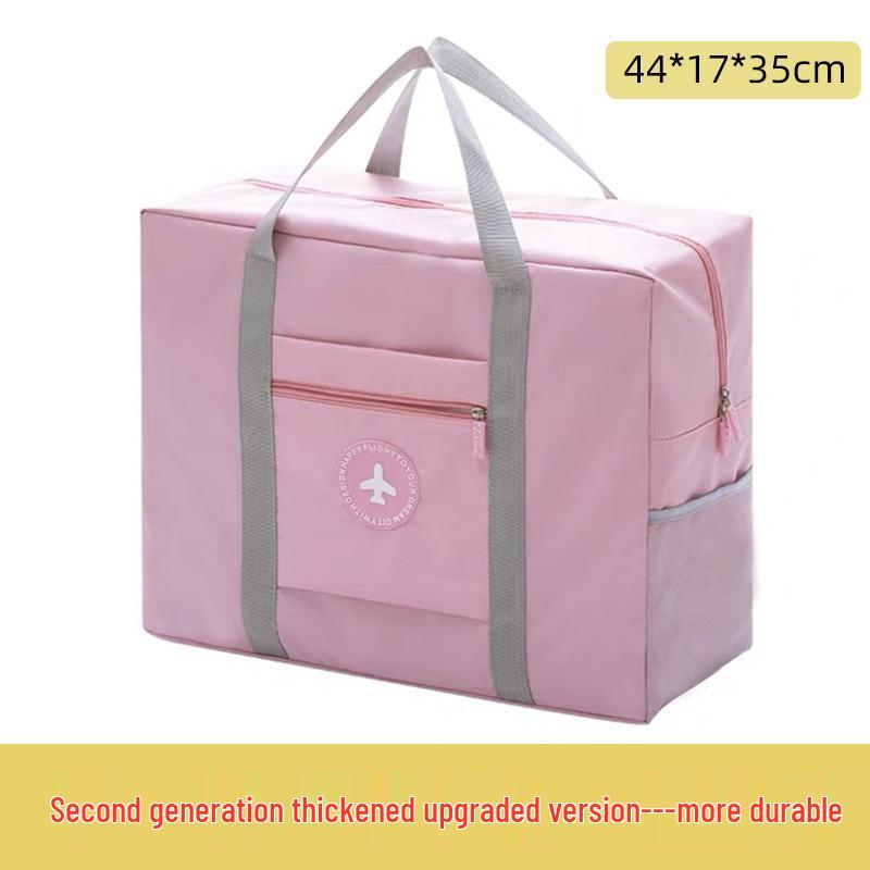 

Large-Capacity Multifunctional Travel Bag: Waterproof Student, Luggage, Quilts & Carry-On Storage Single Layer розовый