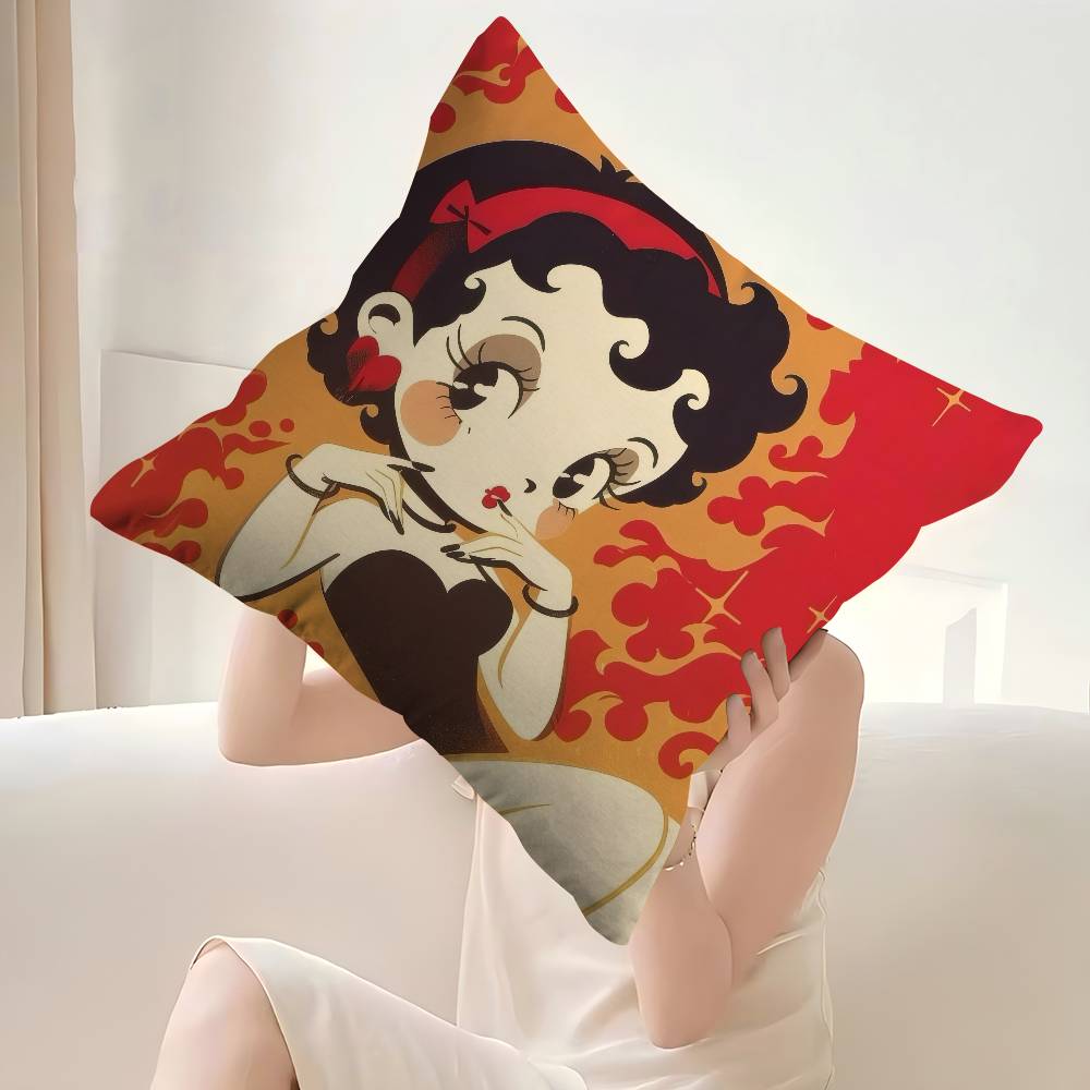 Anime Cute B-Betty Boop Pillow Cushion Cover Pillowcase Living Room Sofa Home Decor