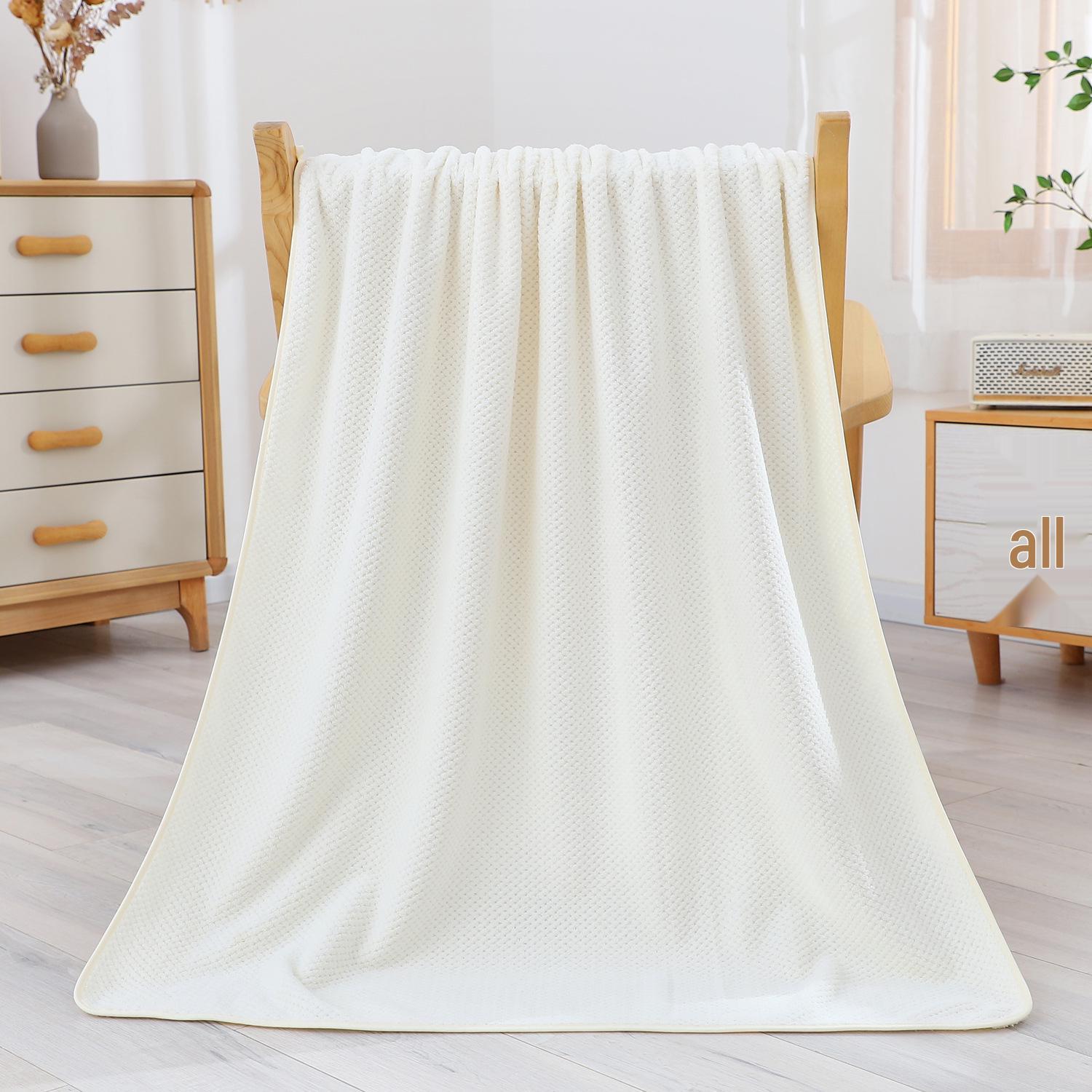 Quick-Drying Honeycomb Bath Towel - Oversized 90x170 cm, Thick, Pineapple Grid Design 70*140 cm