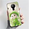 For Nokia 5.3 INS Aesthetic Black For Nokia 5.4/Nokia 3.4 Shockproof Jelly Cover Coconut Tree Pattern Anti-Scratch Soft Shell