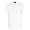 Solid Slim Fit Button Short Sleeve Shirt Men Shirts White 3DZC44-ZN4PZ-1100