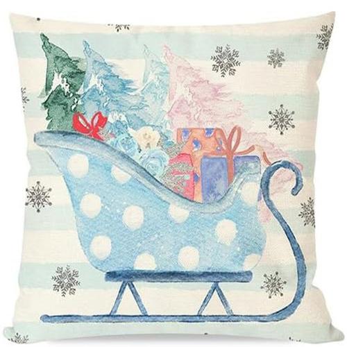 

Festive Christmas Pillow Covers: Santa, Nutcrackers, Sleigh & Merry Trees sofas, bedroom pillow covers, holiday gifts 18x18Inch