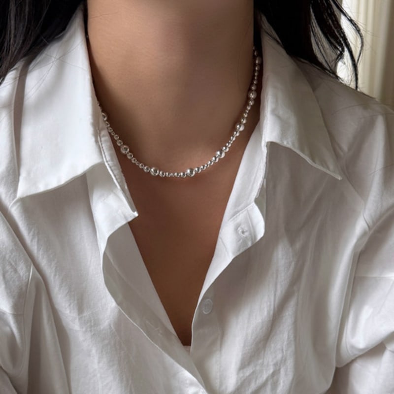 Melliv Flow Bead Ball Necklace_mvn52