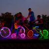 Bike Tire Lights Remote Control Bike Spoke Lights 16 Colors Cycling Decoration Safety Warning Tire Strip Light Bike Accessories
