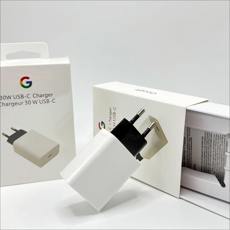 Google Adaptador de Alimentação USB-C de 30W (Plugue da UE) - Carregamento Rápido para Dispositivos Pixel