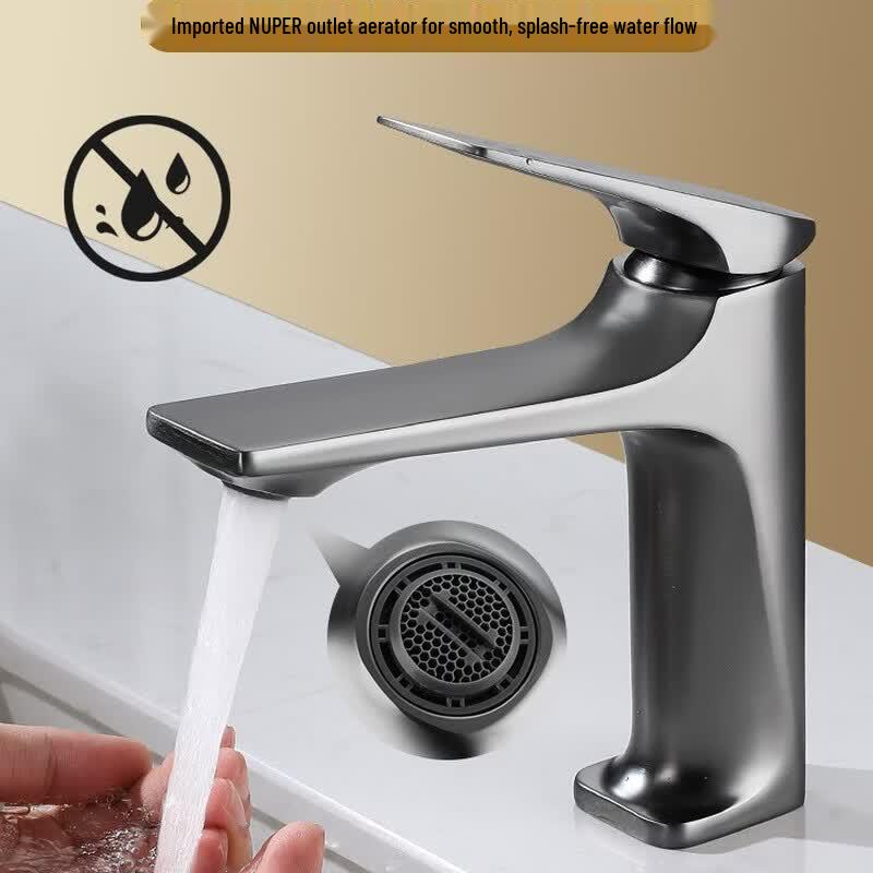 Elegant Black Tall Single-Hole Basin Faucet