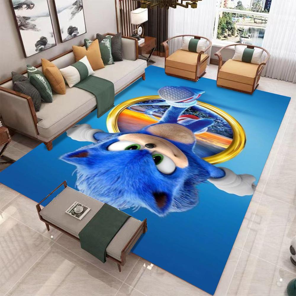 

Ковер с аниме-персонажами S-Sonic для гостиной, домашнее украшение для дивана, большой коврик для пола для детских игр, коврик для йоги, большой ковер 40X60CM