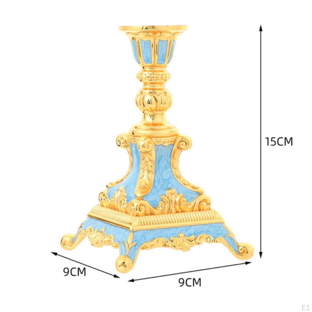 Candlestick Tone Tabletop Ornament Ornate Candle Holder for Decorators, Brides, Home Decor, Wedding,