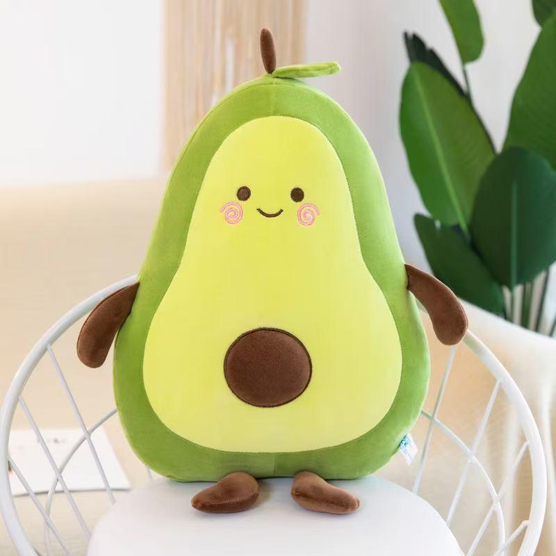 Adorable Avocado Plush Hug Pillow - Leg-Clamping Sleeping Support Fruit Doll 30cm Slim 1250₽