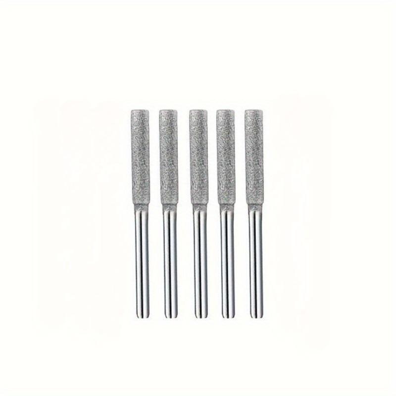 16pcs Diamond Chainsaw Sharpener Set, Titanium Coated Corundum Grinding Bits for Chain Saw, Artificial Jade, Glass, Metal, Wood Sharpening-Uncharged