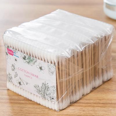 Doppel Kopf Baumwolle Tupfer Frauen Make-Up Baumwolle Knospen Spitze Für Holz Sticks Nase Ohren Reinigung Gesundheit Pflege Werkzeuge