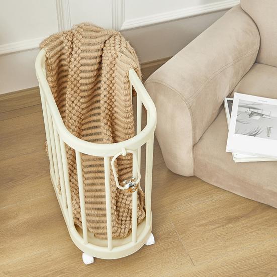 Dirty Clothes Basket with Wheels Large Capacity Moisture-Proof Versatile Slim Clothes Hamper Organizer with Sturdy Metal Frame