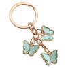 Key Chain Butterfly Charms Tassel Stainless Exquisite Shoulder Bag Schoolbag Decoration Hanging Pendant Smooth Car Key Keyring Purse Bag Accessories