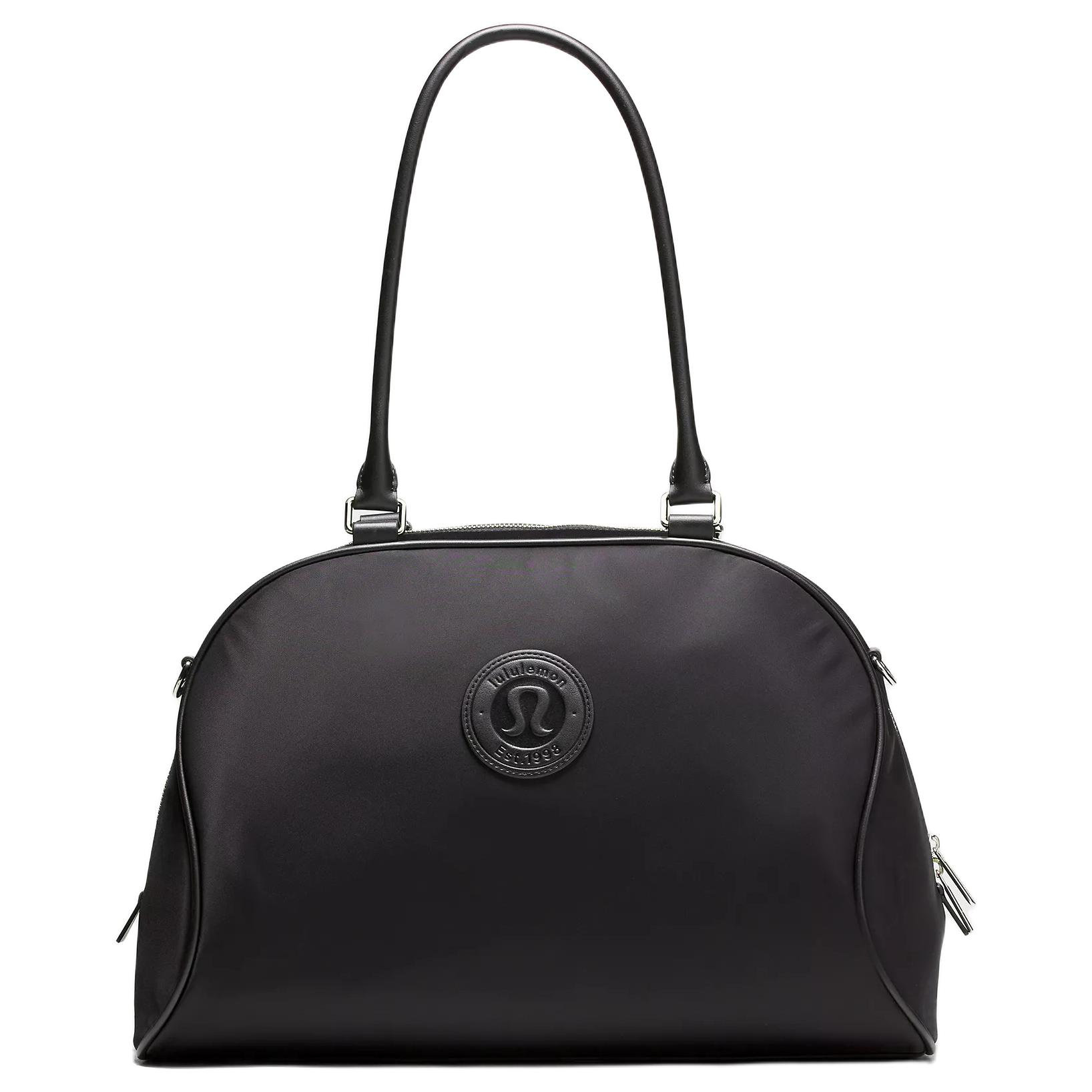 

Lululemon 17L Sweet Melon Sports Bowling Bag Recycled Nylon Tote Women bags Black Silver LW9FPKS-0393 Black & Silver