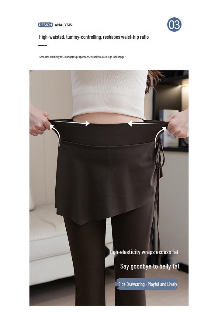 Spring & Summer Micro-Flare Skirt Pants: Slimming, Breathable, Hip-Covering, Leg-Lengthening Yoga & Sports Wear