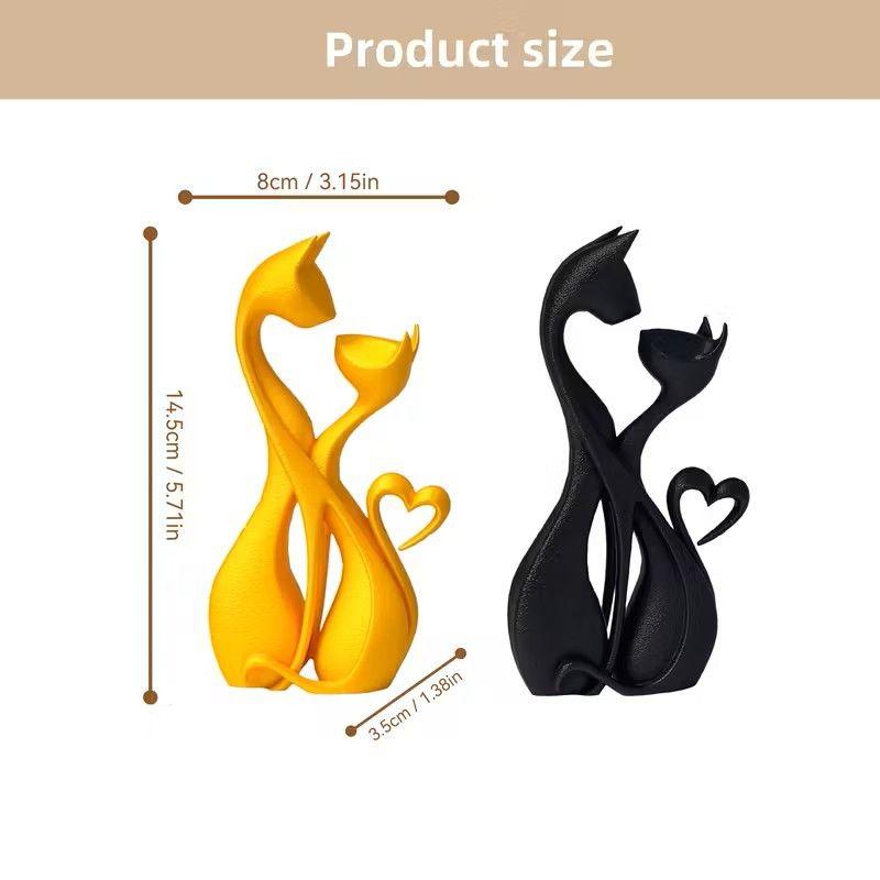 Elegant Cat Statue, Designer Home Decor for Living Room and Bedroom, Exclusive Gift for Animal Lovers and Collectors
