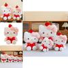 Apple Kt Cat Plush Toy With Short Pile Fur Soft Doll For Girls Sleep Pillow And Gift