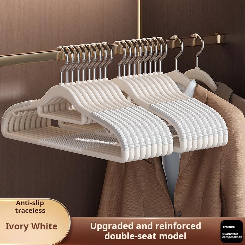 

10/20 шт. Бытовая вешалка для одежды Противоскользящая вешалка Пластиковая Не оставляющая следов Противоскользящая вешалка Стойка для одежды Сушилка для одежды 10pcs белый
