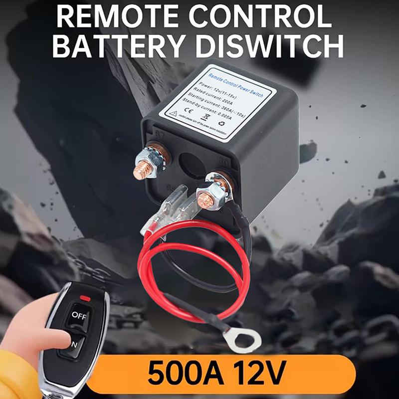 Wireless Remote Control Battery Relay Switch Car Starter, Remote Battery Disconnect Switch, Remote Start & Warm-Up/Cool-Down 12V