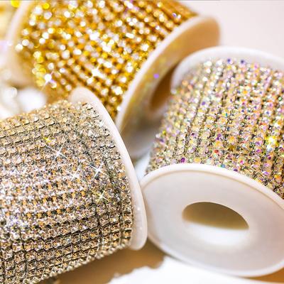 Metal Rhinestone Grab Chain Handmade Diy Jewelry Accessories Drill Chain Claw Chain Claw Drill Nail Art Jewelry Drill Strip Clothing Accessories