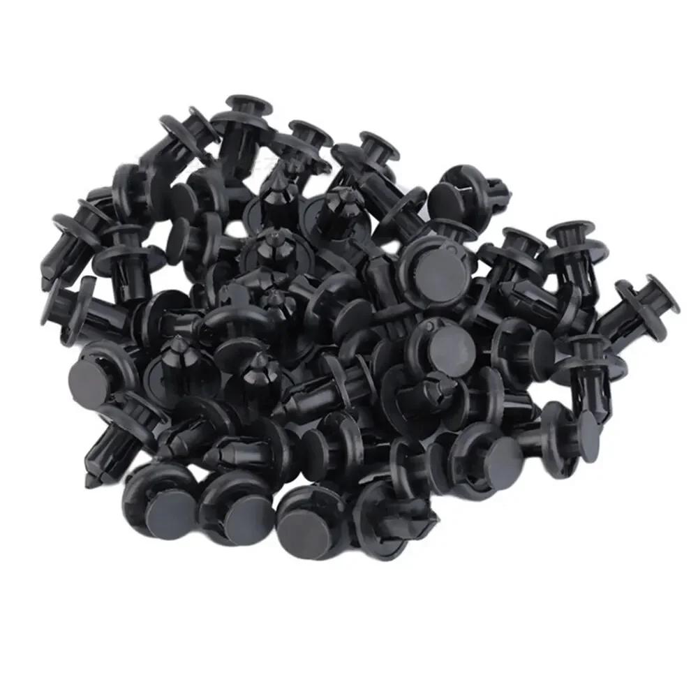 50 Pcs Black ABS Plastic Expansion Rivet Nut Buckle Clip Auto Repair Tool Car Decoration Fastener Accessory