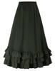 2024 Autumn Retro Gothic Victorian Irregular Adjustable Midi Skirt