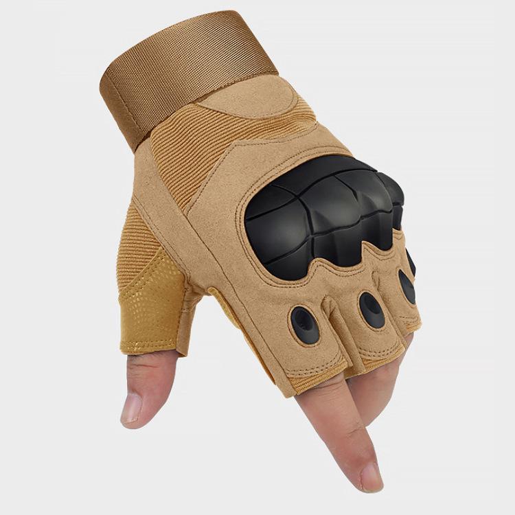 Fingerless Non-Slip Tactical Gloves: Cut-Resistant, Wear-Resistant for Fitness & Cycling. Breathable Half-Finger Design for Outdoor Sports.