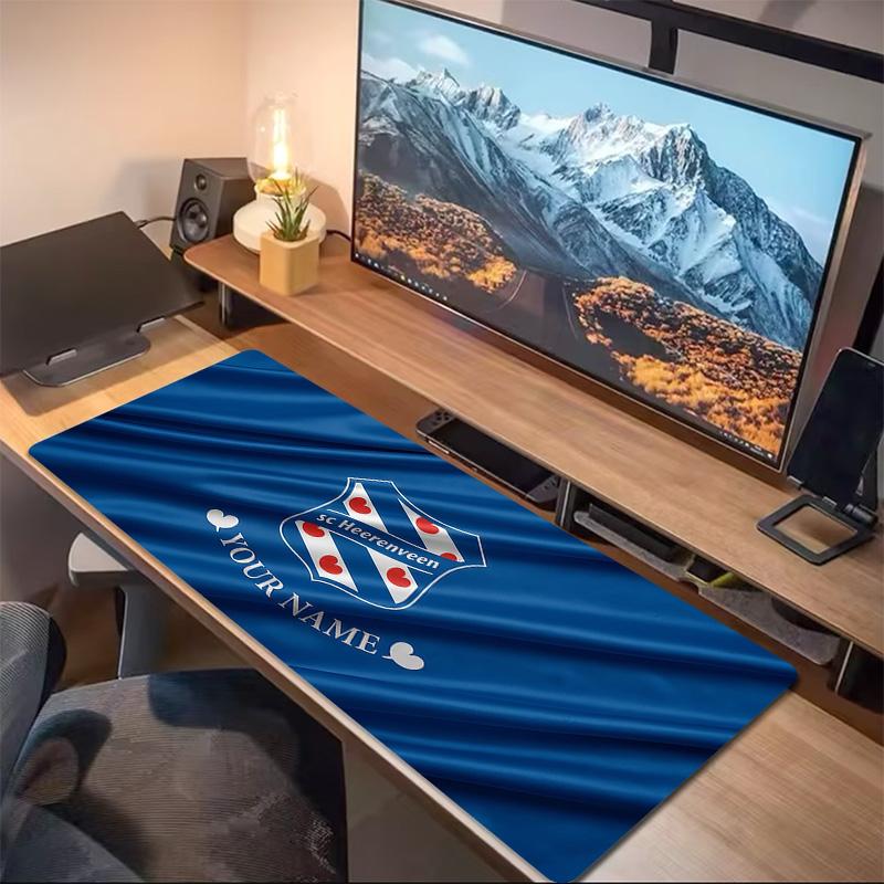 SC Heerenveen Druck Kissen Rutschfest Laptop Tablet Großes Mauspadd XXL Matte Mini-PC Spielmatte Mit Verriegeltem Rand