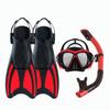 Mask Fin Snorkel Set, Travel Size Snorkeling Gear for Adults with Panoramic View Anti-Fog Mask, Trek Fins, Dry Top Snorkel 3in1