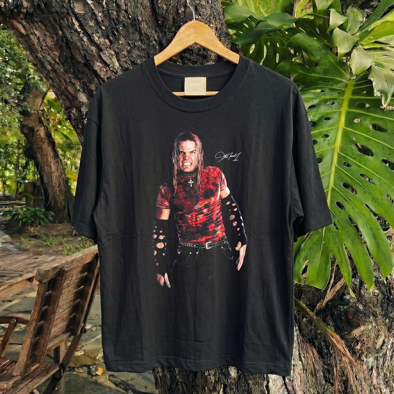 Jeff Hardy Vintage Wrestling Shirt, WWE Legend Graphic Tee, Hardy Boyz Retro T Shirt, Attitude Era Wrestler Fan Gift, Unisex Tee 2XL