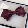 Synthetic Leather Bow Barrettes Women Elegant Ponytail Clip Hairpins Girls Bowknot Hair Clips Fashion Hair Accessories Headwear