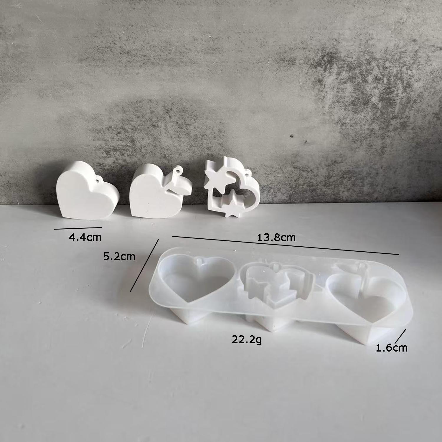 

Силиконовая форма для украшений с узором ключа в форме сердца, форма для брелка, гипсовая форма, форма для гипсового декора