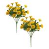 Outdoor Artificial Flowers Fake Silk Chrysanthemum Bundle Simulated Flowers Autumn Uv Resistant Thanksgiving Halloween Decor