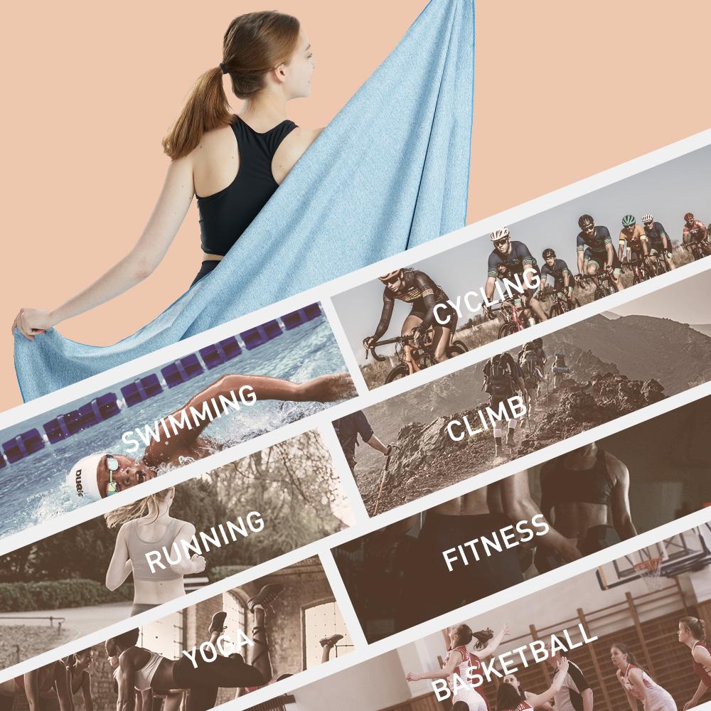 Quick Dry Gym Towel Silver ION OdorFree Absorbent Fiber Fast Drying Workout Gear for Body Sweat Working Out Towels