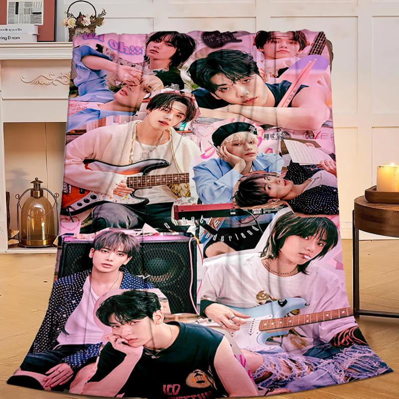 1PC K-pop Group Stray Flannel Blanket Gift, Suitable for Both Men And Women, Soft Ideal for Beds And Sofa, Birthday Or Christmas Gift