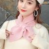 Autumn Winter Scarf Soft Neck Scarf Girls Knitted Sweater Bowtie Women Casual Cross Fishtail Scarf Straps Ladies Shawl