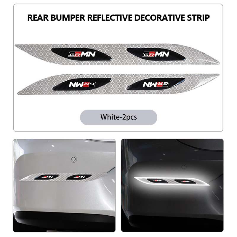 Car Styling Trunk Bumper Warning Safety Sticker Reflective Strip For Toyota Crown GR Corolla YARIS Auris C-HR Hilux Vios Prius