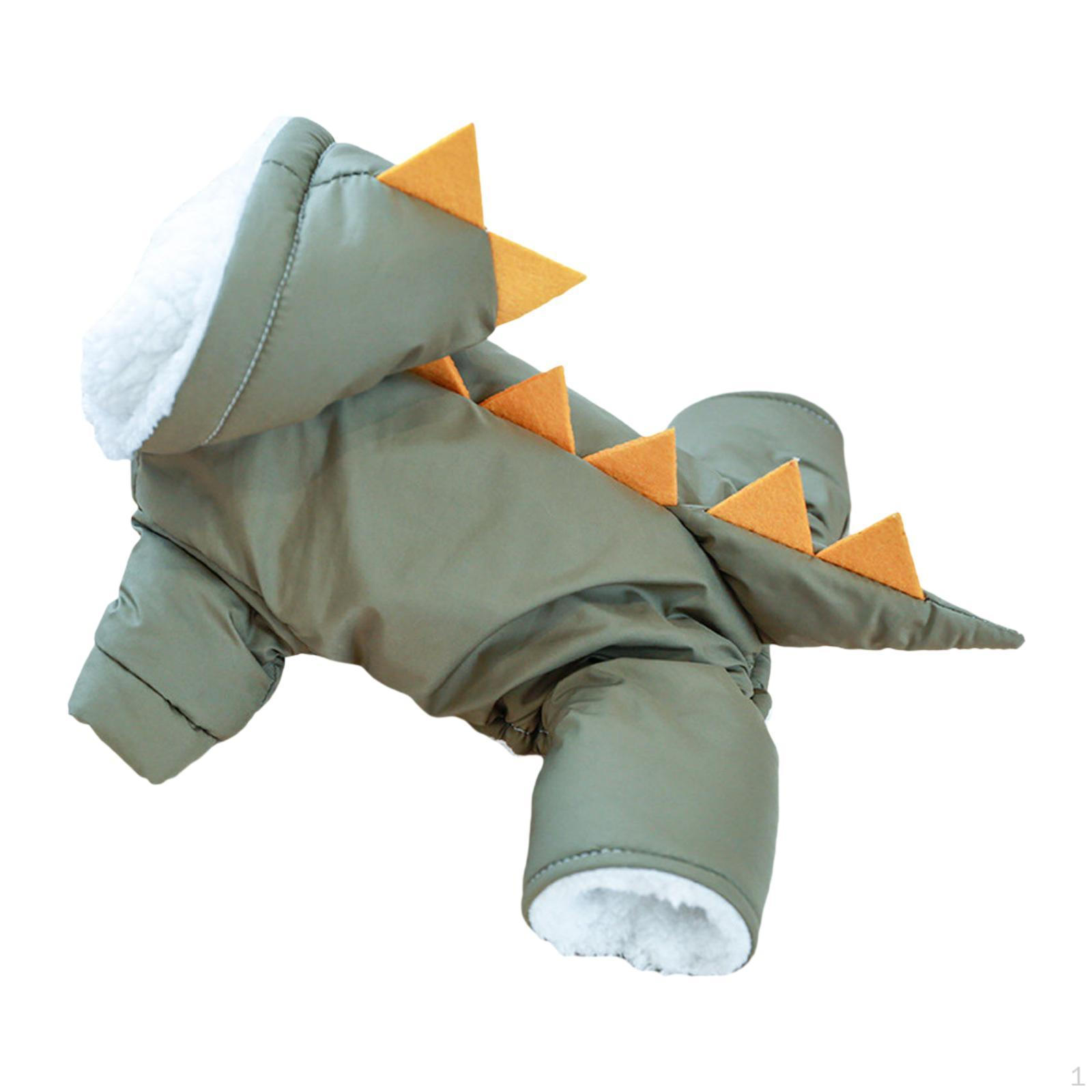 

Пальто для собак в холодную погоду, уникальная уличная прогулка с капюшоном, милый костюм динозавра, куртка для XL