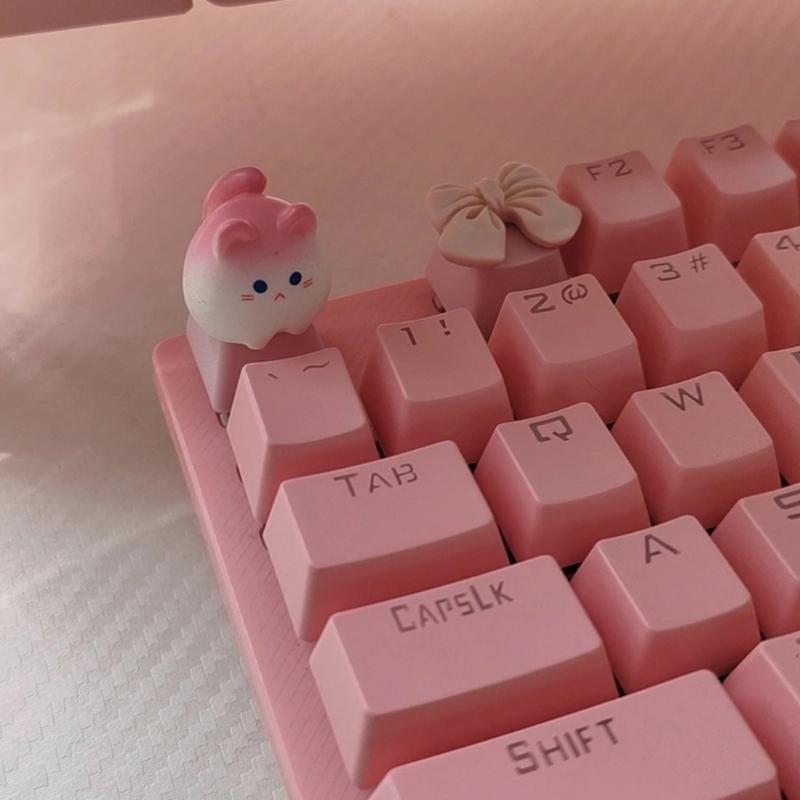 3D Mechanical Keyboards Creative Cartoon Rabbit Shaped Gamer Keyboards Keycaps for Office Decompression