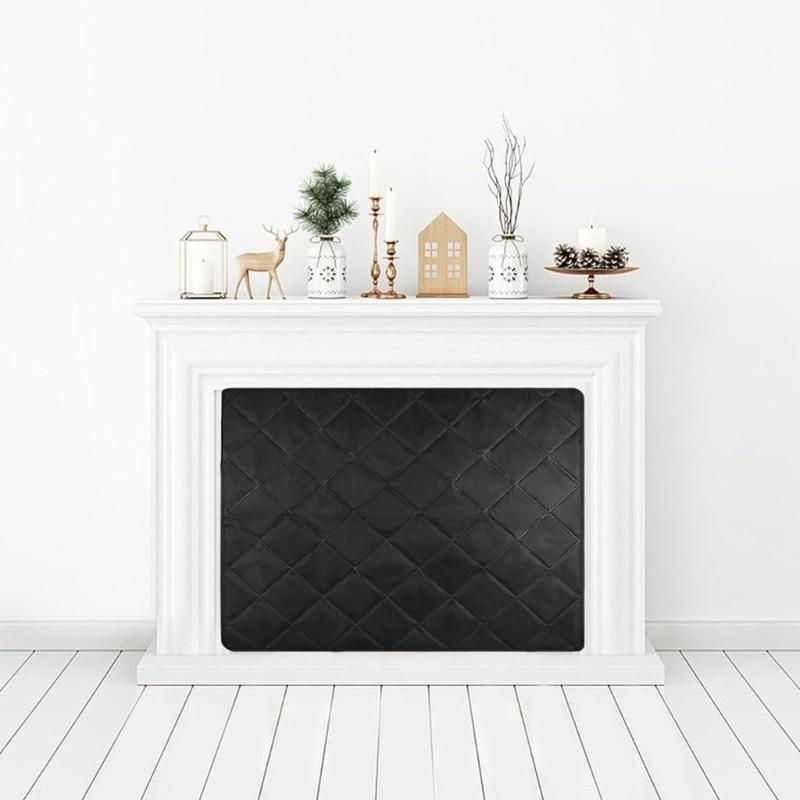 Magnetic Fireplaces Cover Insulating Barrier Heat Shield With Strong Magnets For Indoor Fireplaces Protecting Oxfords Fabric Thermals Insulation