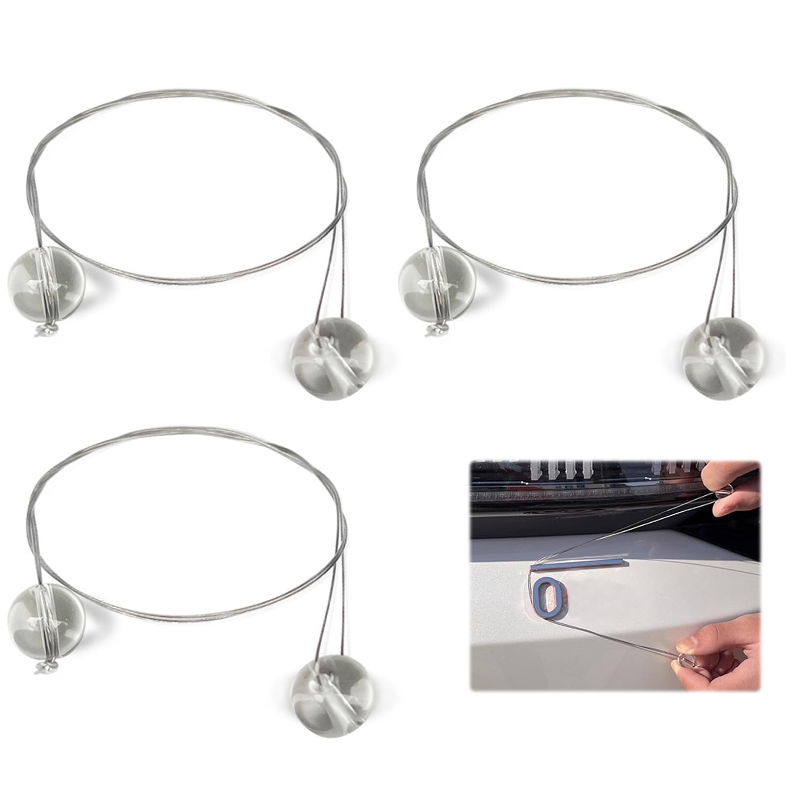 

DENGUJD Emblem Remover Emblem Removal Line 3pcs Car Decorative Badge Emblem Removal Kit Car срібний