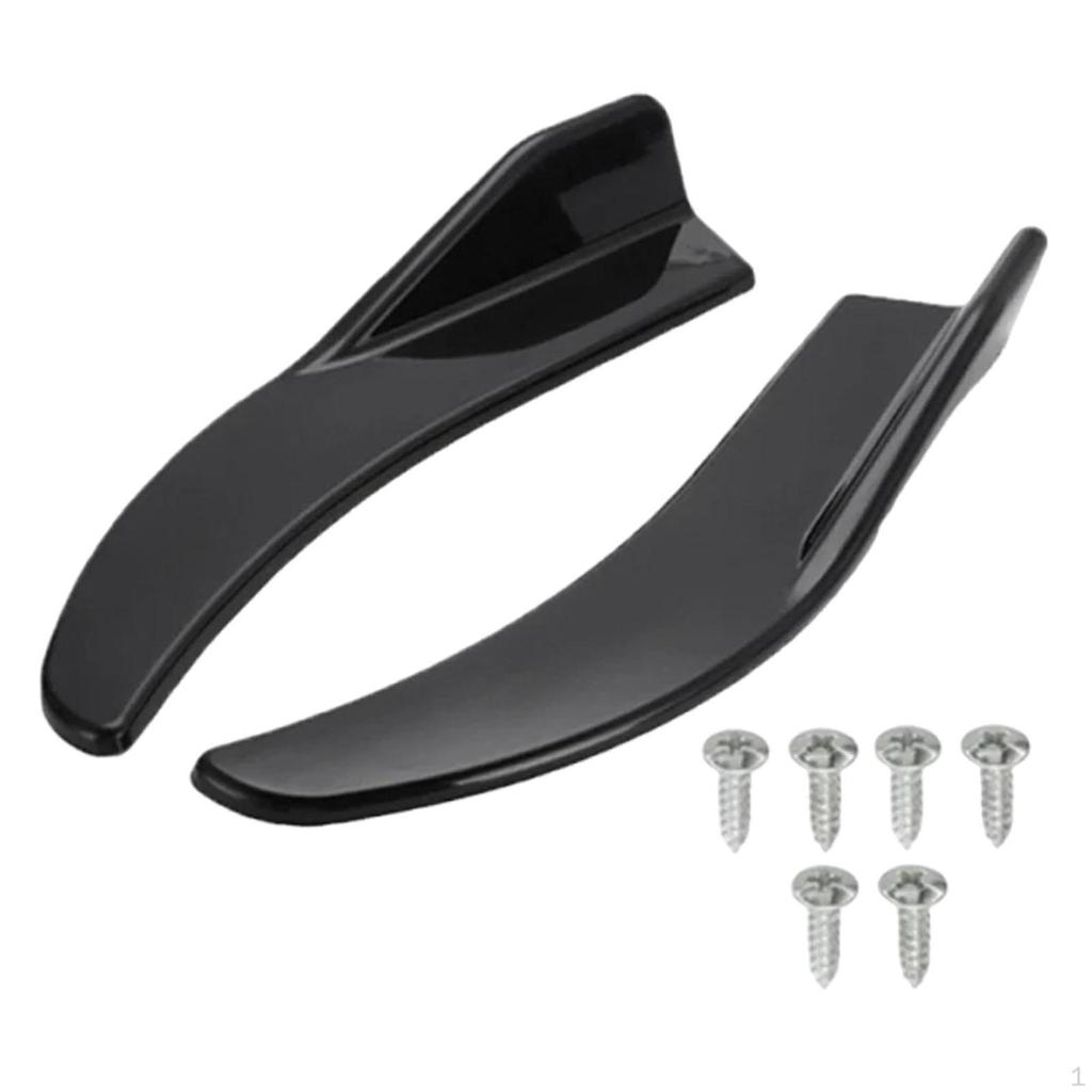 1 Pair Car Front Rear Corner Spoiler Accessories Easy To Install Diffuser Splitter Anti Scratch