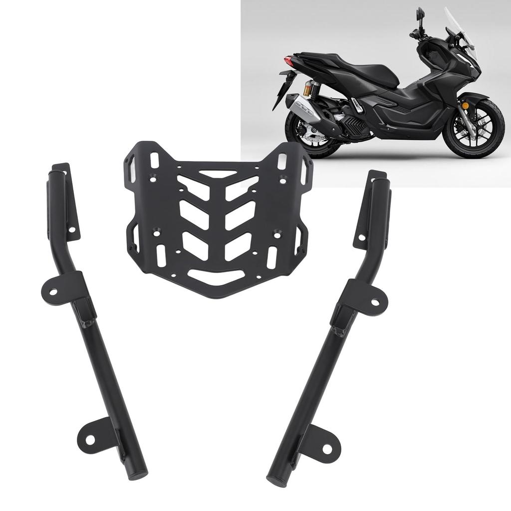 Motorcycle Rear Rack for Honda ADV160 Motorcycle Luggage Rack Powersports Luggage Motorcycle Rear Cargo Construction 2023+, 15-Piece Kit, Rack,