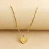 Pendant Necklace A-Z Initial Letter Heart Shape Jewelry Simple Bright Luster Necklace for Birthday