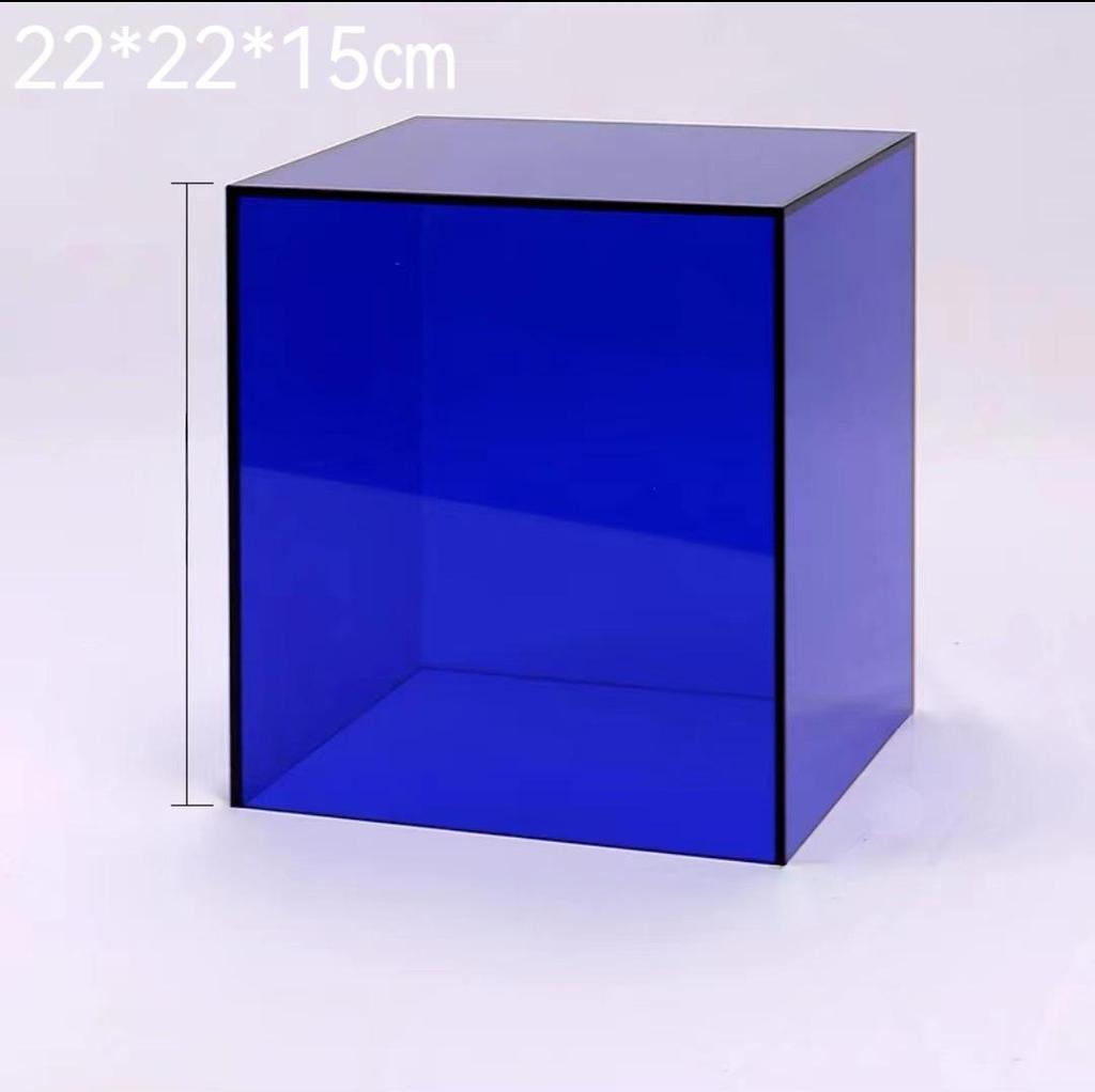 Blue Acrylic Dessert Table Display Stand for Tea Break & Birthday Ornaments